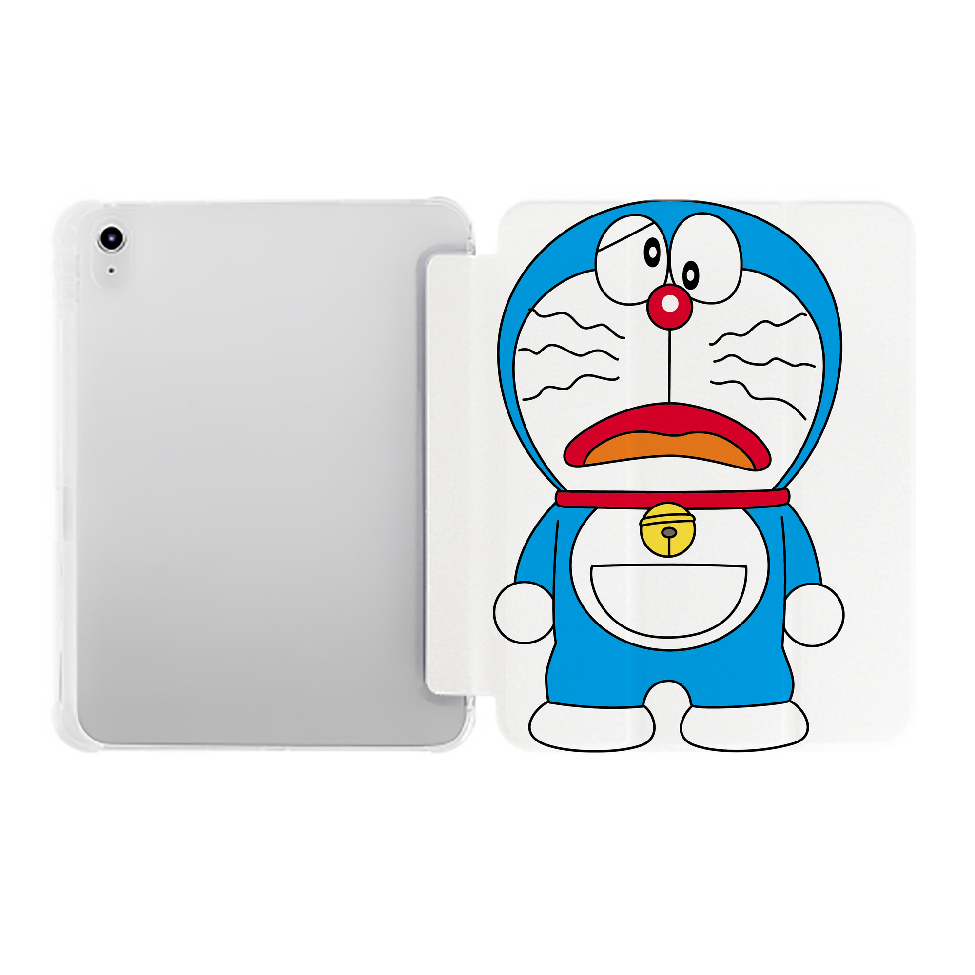 （画像用） ドラえもん Doraemon IPad ケース ペン収納付き 三つ折りスタンド PUレザー×シリコン 対応機種9.5/10.5/10.9インチ